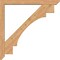 Ekena Millwork Merced Slat Smooth Bracket w/ Offset Brace, Western Red Cedar, 5 1/2"W x 48"D x 48"H BKT0604X48X48MRC06SWR - alternate 3